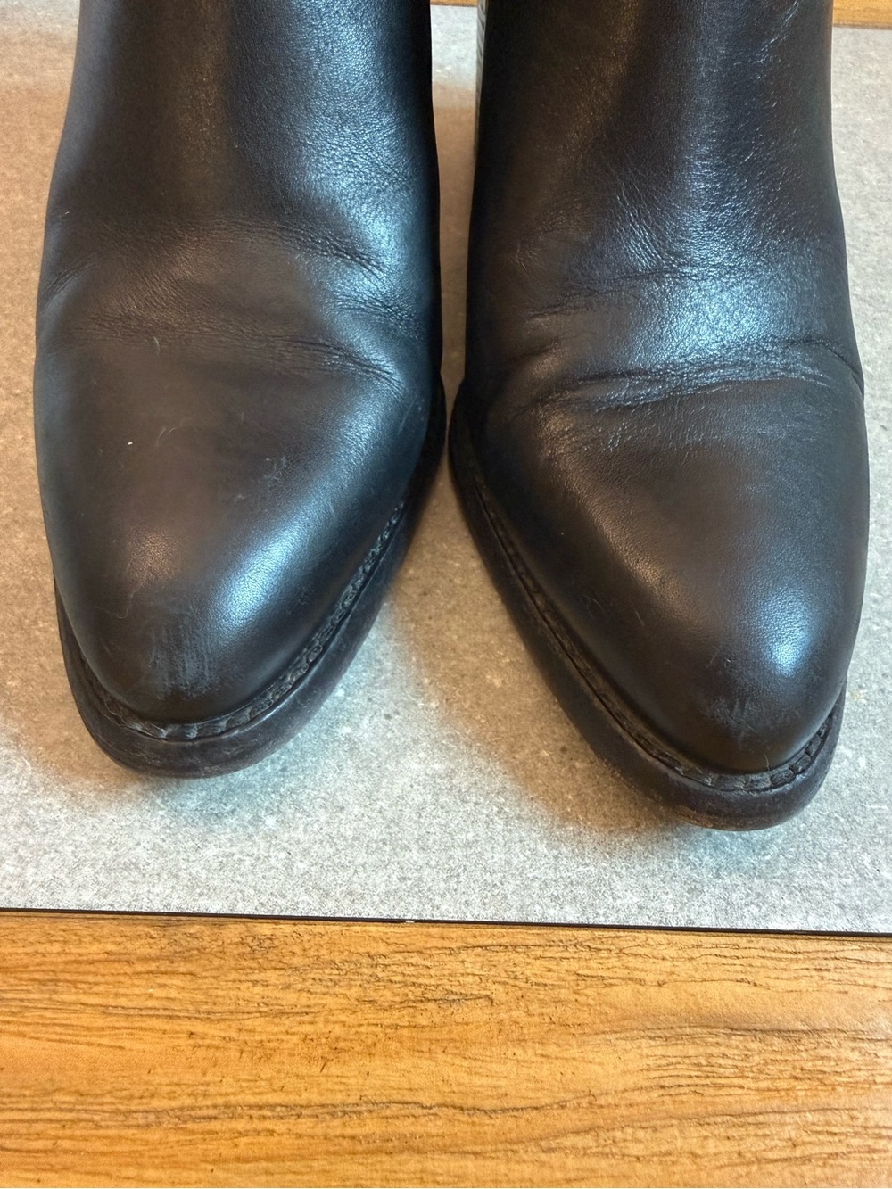 Veronica Beard Sohelia Black Leather Strap Ankle Boots Bootie - Picture 7 of 12